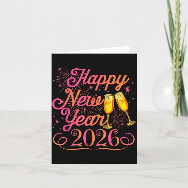 Happy New Year Funny Matching Family New Years Eve Card (Front)