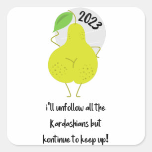 Happy New Year Funny Memes  Square Sticker