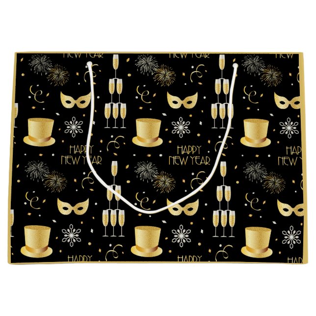 Happy New Year GB Large Gift Bag (Front)