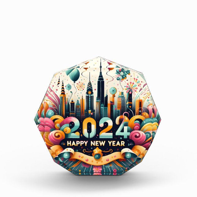 Happy New year gift card 2024 Photo Block (Front)