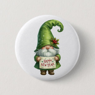 Happy New Year Gnome Button