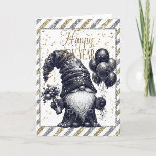Happy New Year Gnome Card