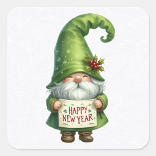 Happy New Year Gnome Stickers