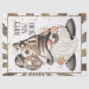 Happy New Year Gnome Tissue Paper