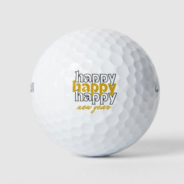Happy New Year Golf Balls (Front)