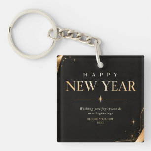 Happy New Year Greeting , A New Year A New Chapter Keychain