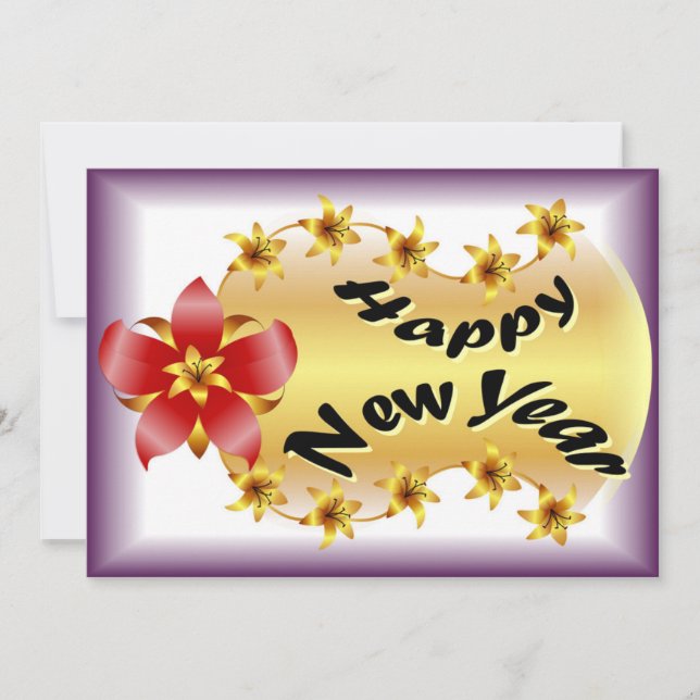 Happy New Year Greeting Card (Front)