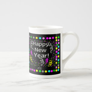 Happy New Year Greetings Bone China Mug