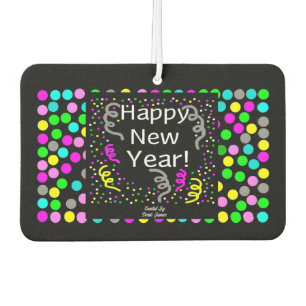 Happy New Year Greetings Landscape Air Freshener
