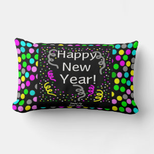 Happy New Year Greetings Lumbar Pillow