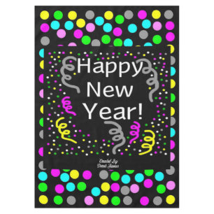 Happy New Year Greetings Tablecloth