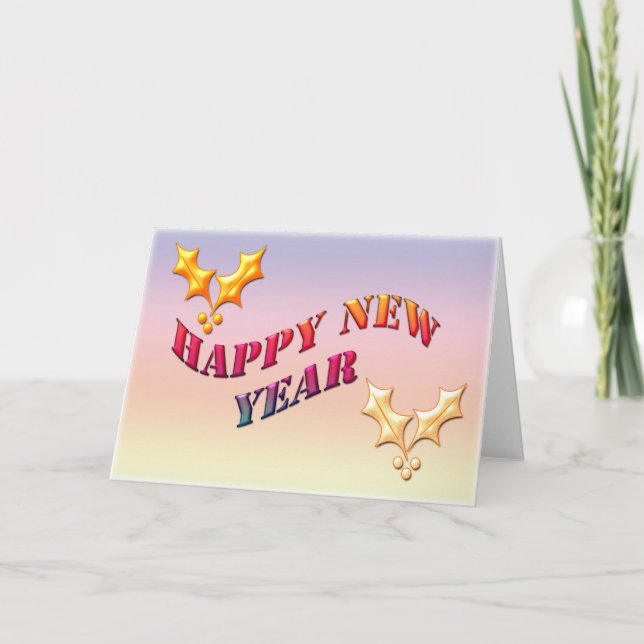 HAPPY NEW YEAR HOLIDAY CARD (Front)