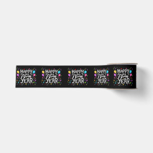 Happy New Year Holiday Fireworks Celebration Gift  Grosgrain Ribbon