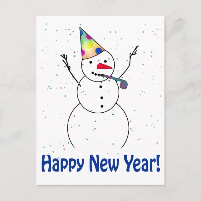 HAPPY NEW YEAR! HOLIDAY POSTCARD (Front)