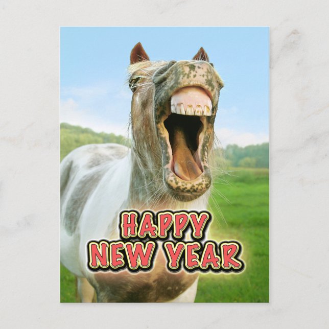 HAPPY NEW YEAR HOLIDAY POSTCARD (Front)