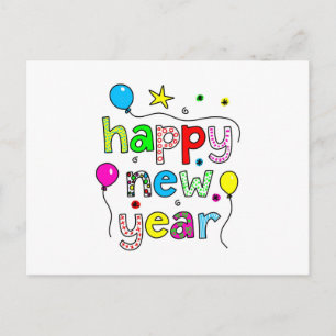 Happy New Year Holiday Postcard