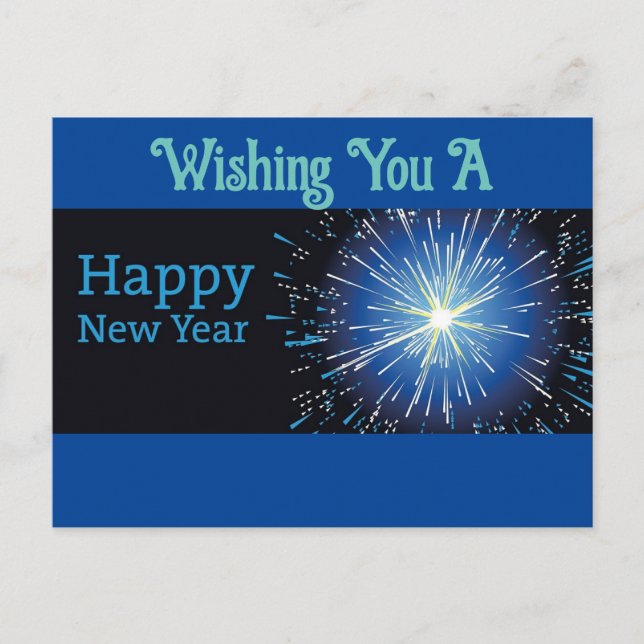 Happy New Year Holiday Postcard (Front)