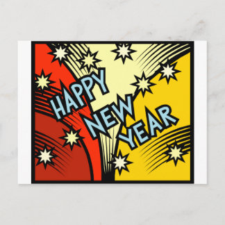 Happy New Year Holiday Postcard