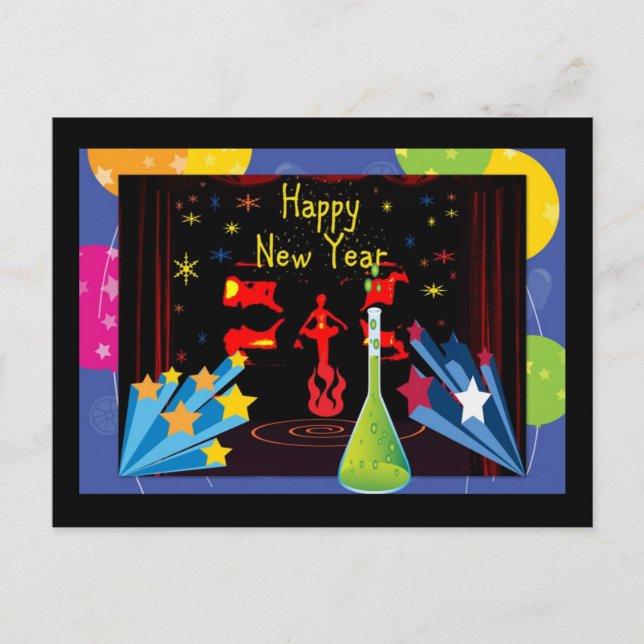 Happy New Year Holiday Postcard (Front)