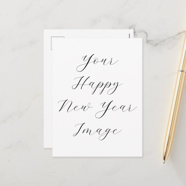 Happy new year Holiday Postcard (Front/Back In Situ)