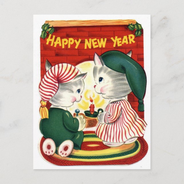 Happy New Year Holiday Postcard (Front)
