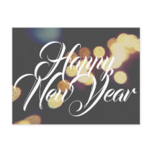 Happy New Year in bright lights