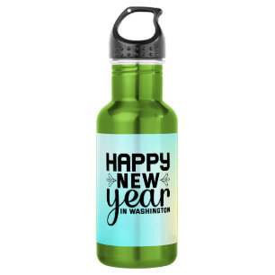Happy New Year in Washington-54688 532 Ml Water Bottle