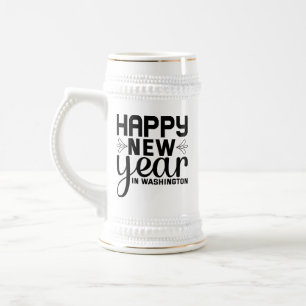 Happy New Year in Washington-54688 Beer Stein