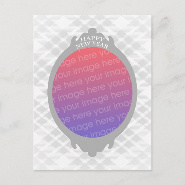 happy new year (insert your own picture) holiday postcard (Front)