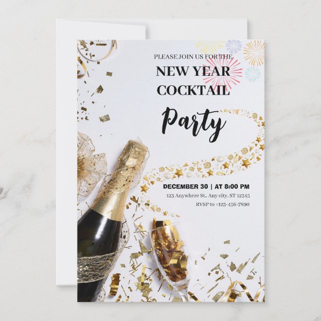 Happy new year invitation (Front)