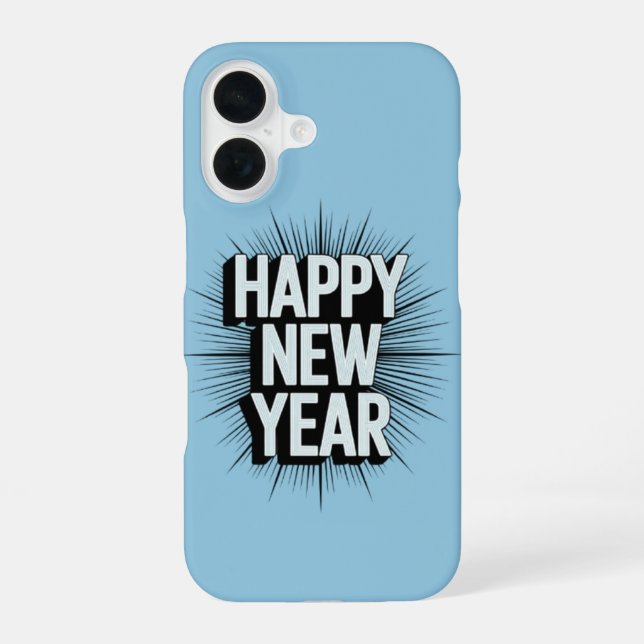 Happy New Year iPhone 16 Case (Back)