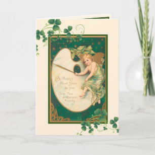 Happy New Year Irish Prayer Blessing Religious   Card