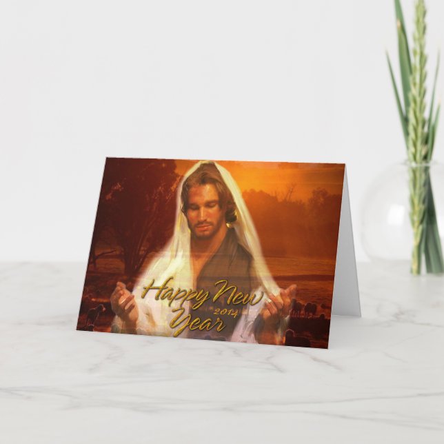 happy New Year Jesus 2014 Cards (Front)