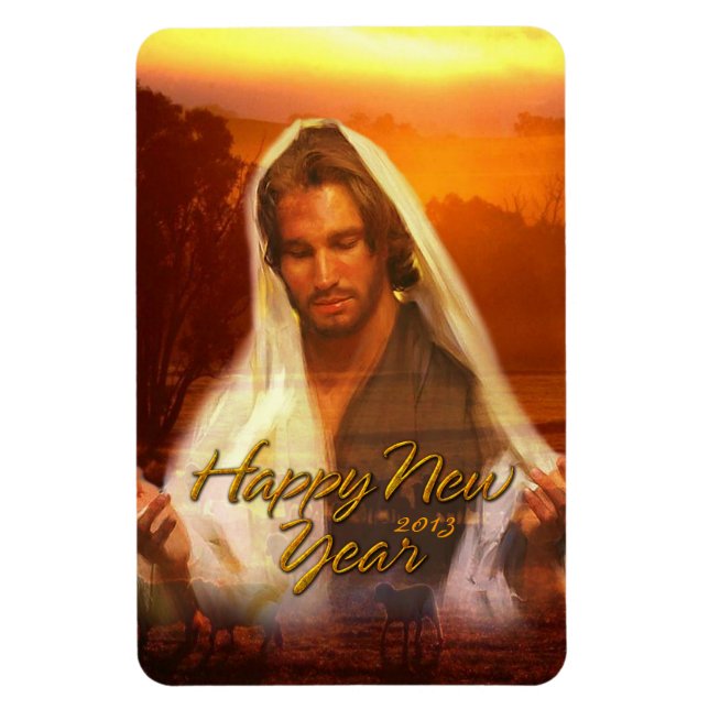 Happy New Year Jesus Premium Magnet (Vertical)