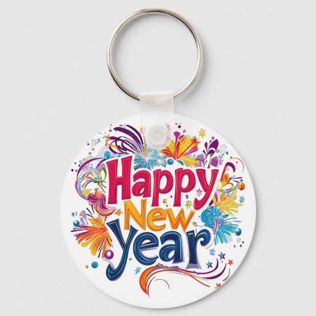 Happy New Year Keychain (Front)