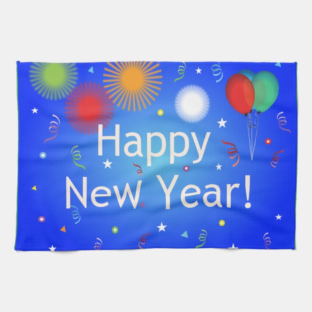 Happy New Year Kitchen Towel (Horizontal)