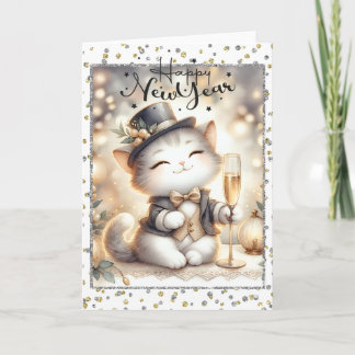 Happy New Year Kitty Card