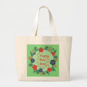 HAPPY NEW YEAR LARGE TOTE BAG