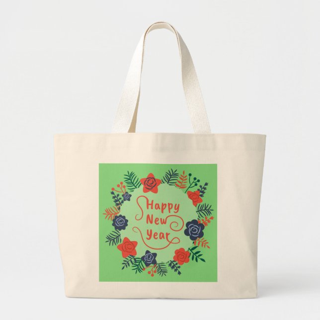 HAPPY NEW YEAR  LARGE TOTE BAG (Front)