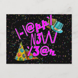 HAPPY NEW YEAR LEET HOLIDAY POSTCARD
