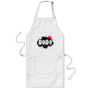 happy new year long apron