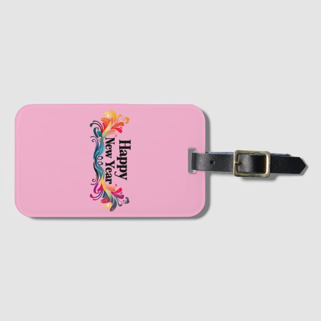 Happy New Year Luggage Tag (Front Horizontal)