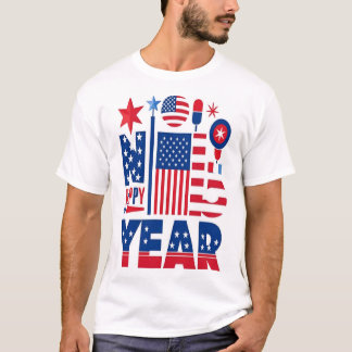HAPPY NEW YEAR MAN’S USA SHIRT 