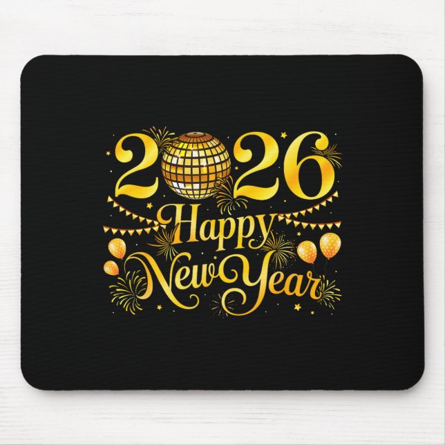 Happy New Year Matching New Year Eve Party Disco B Mouse Pad (Front)