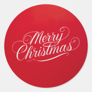 Happy New Year Merry Christmas Holiday Season Classic Round Sticker