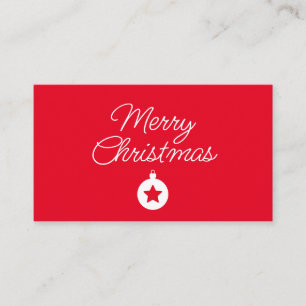 Happy New Year Merry Christmas Holiday Season Enclosure Card