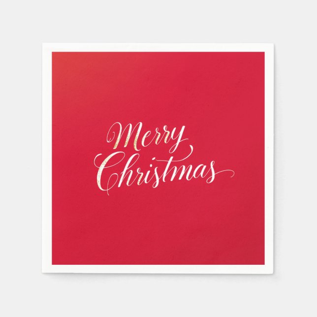 Happy New Year Merry Christmas Holiday Season Napkin (Front)