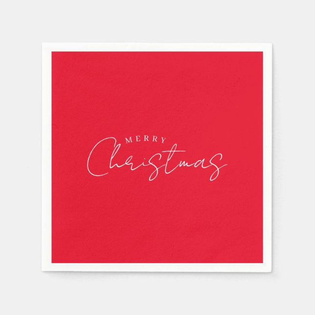 Happy New Year Merry Christmas Holiday Season Napkin (Front)
