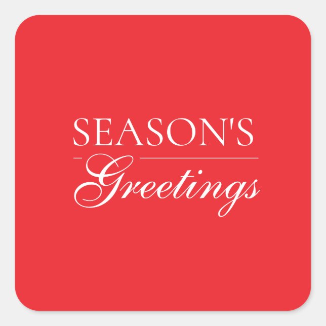 Happy New Year Merry Christmas Holiday Season Square Sticker (Front)