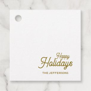 Happy New Year Merry Christmas Seasonal Family Favour Tags